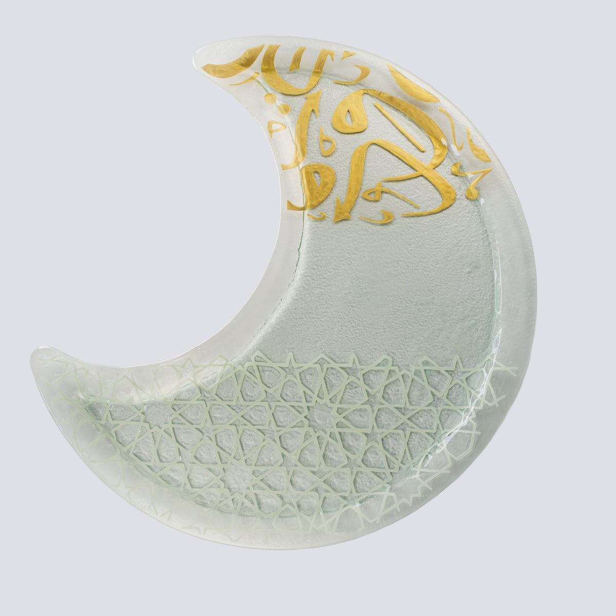 Gouden helal schotel Large 50 Gold & White