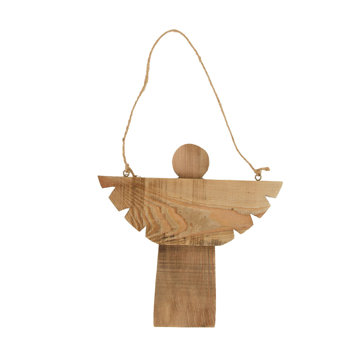 Houtenhanger engel 28x28x3cm naturel