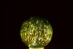 J-Line decoratie Bal Gekraakt - glas - groen - S - LED