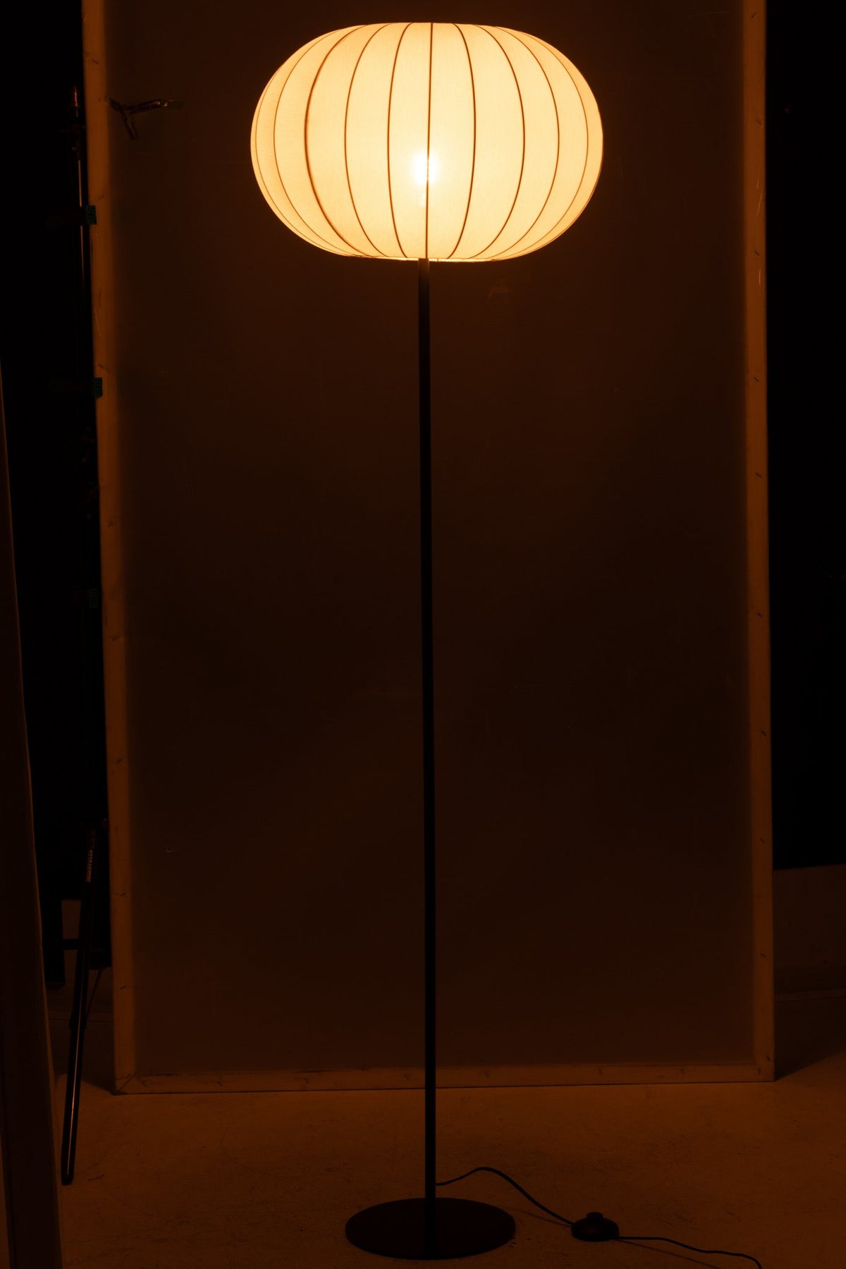 J-Line Staanlamp Lantaarn Metaal/Textiel Wit Large