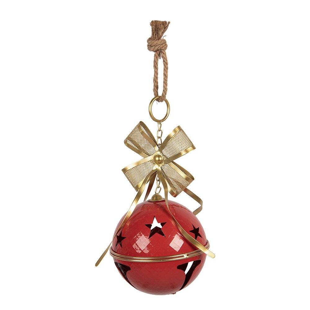 Kerstdecoratie Beeld Bel Ø 16x32 cm Rood Metaal