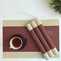 Tafelplacemats – Geweven PVC – Set van 4 – Antislip