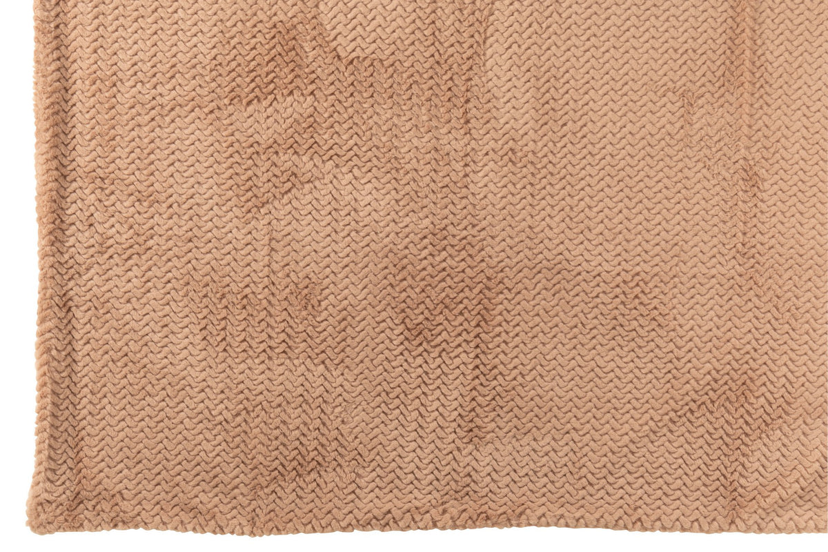 J-Line deken - polyester - camel