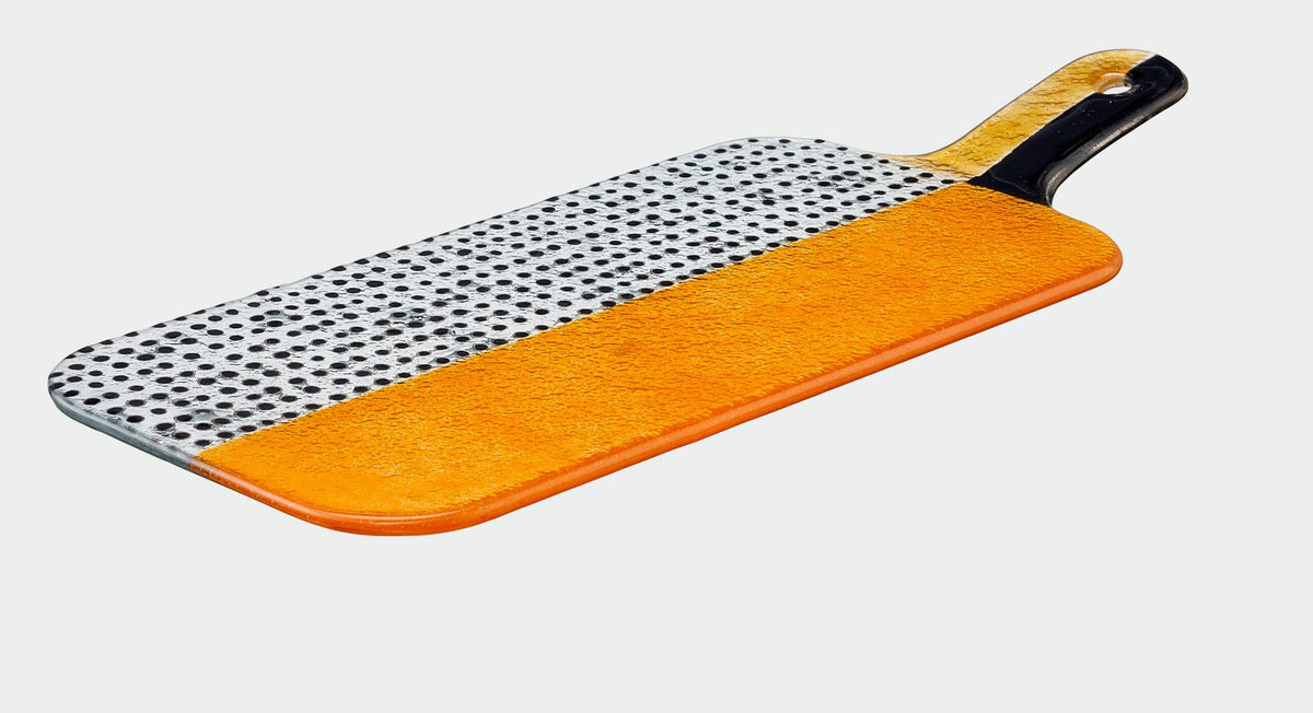 Artisano Platter Hand Klein 38x15 Zwart en Geel