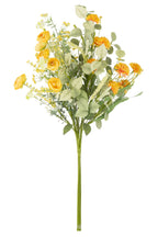 J-Line boeket Bloemen - kunststof - geel