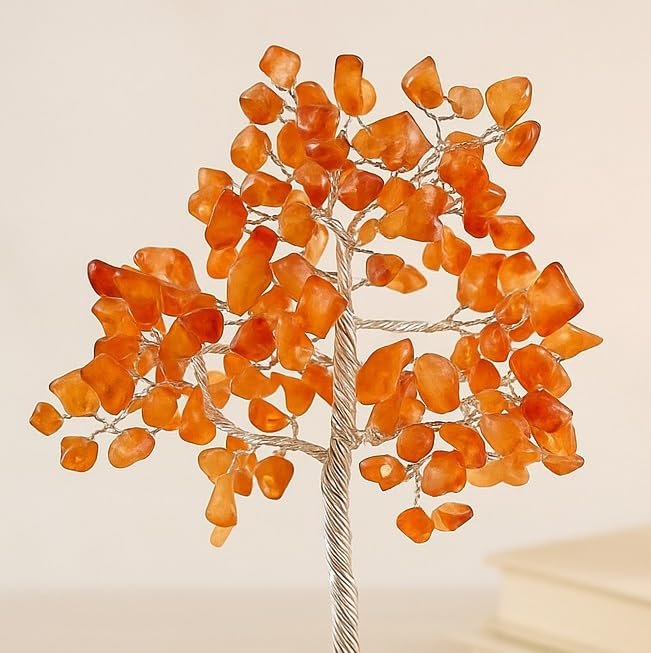 Decoratieve boom – Carneool edelsteen – 9" H tafeldecor