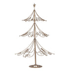 Kerstdecoratie Beeld Kerstboom Ø 46x75 cm Goudkleurig Metaal