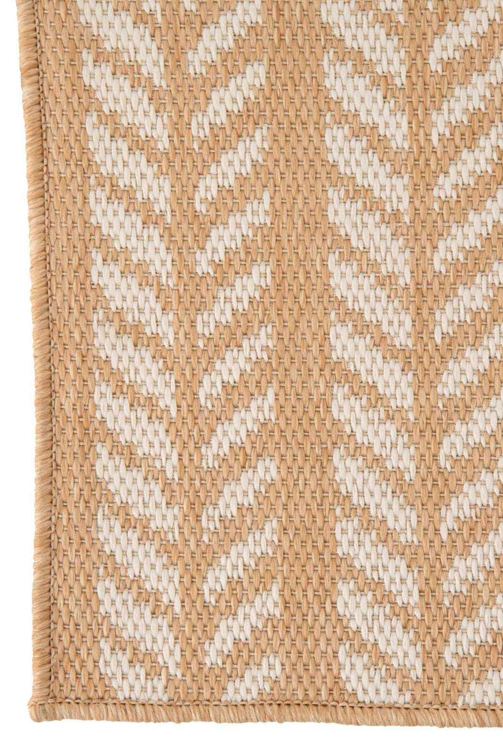 J-Line vloerkleed Buiten Pijlen - polypropyleen - wit/naturel