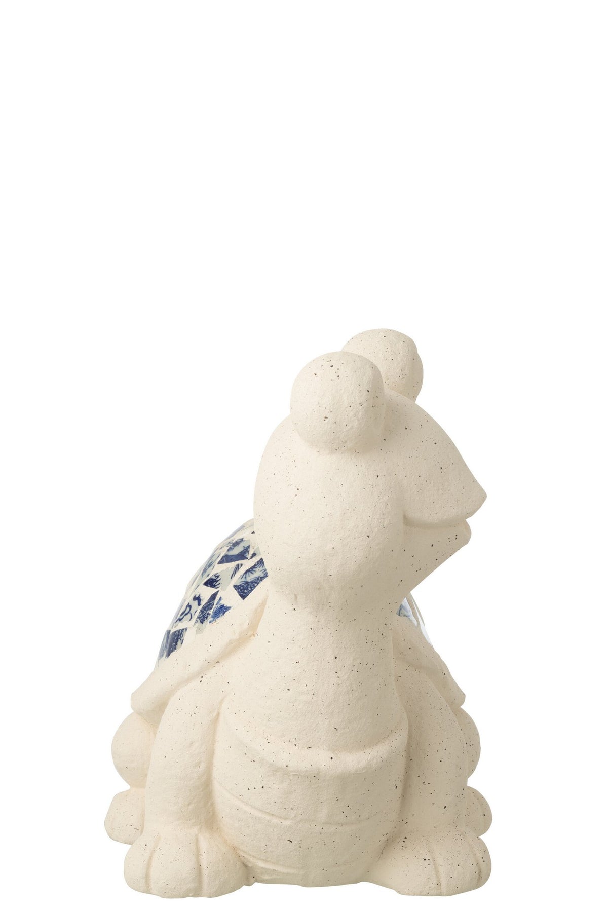 J-Line decoratie Schildpad Mozaïek - polyresin - beige/blauw