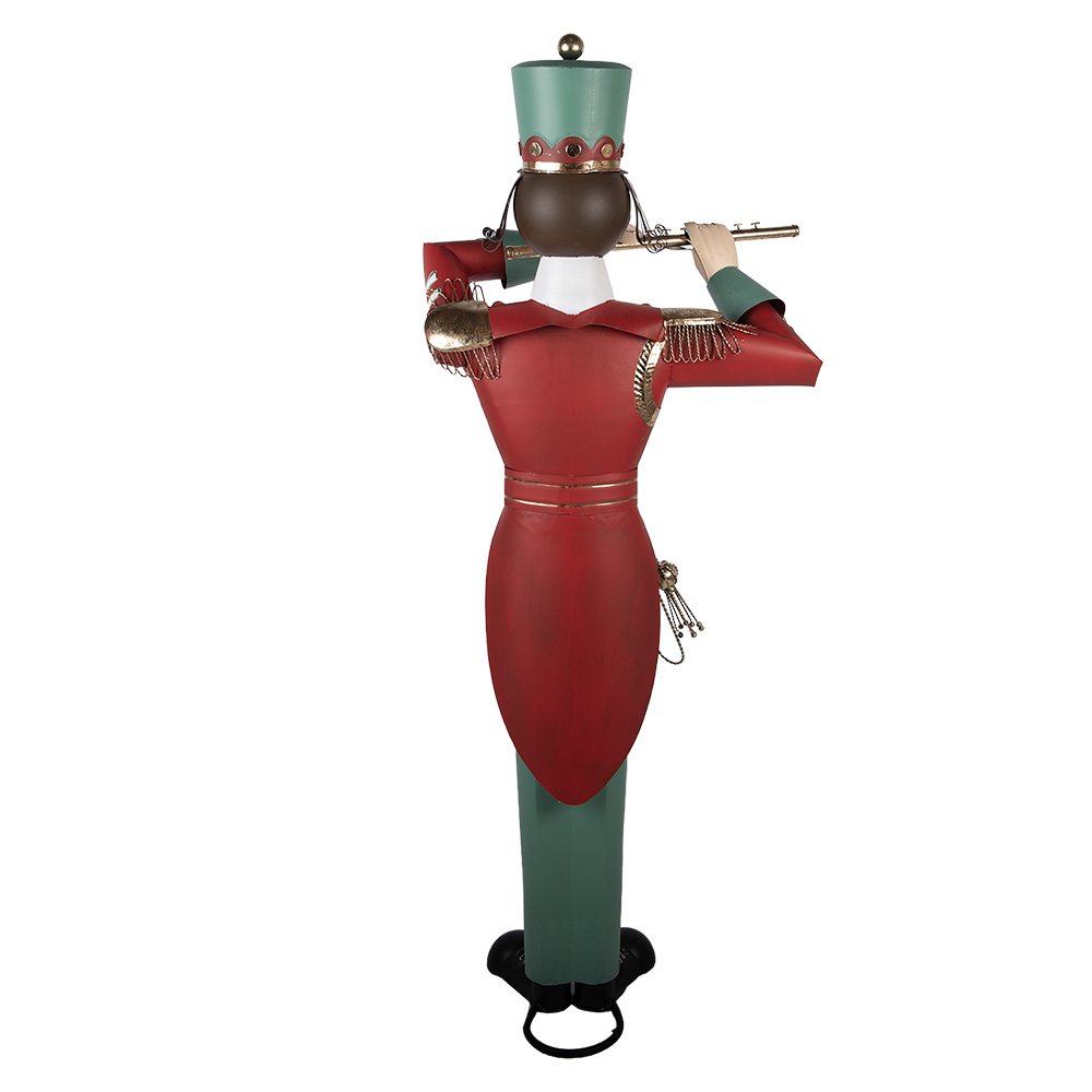 Kerstdecoratie Beeld Notenkraker 70x48x163 cm Groen Metaal