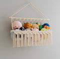 Macrame speelgoedhangmat – hoekopslagoplossing – katoenen touw – enkele laag