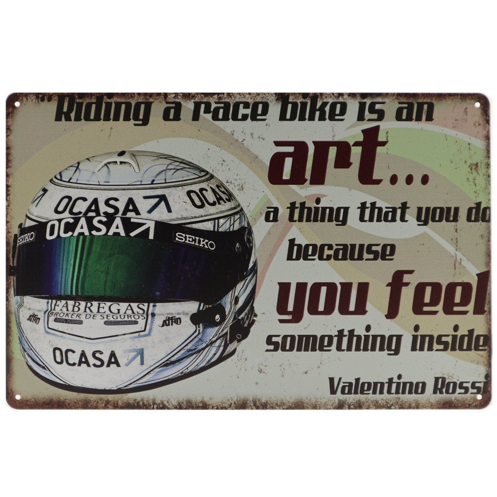 Valentino Rossi Retro Wandbord 20x30