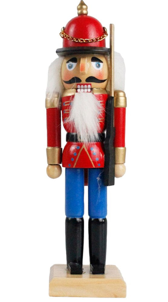 Wooden nutcracker with red helmet
