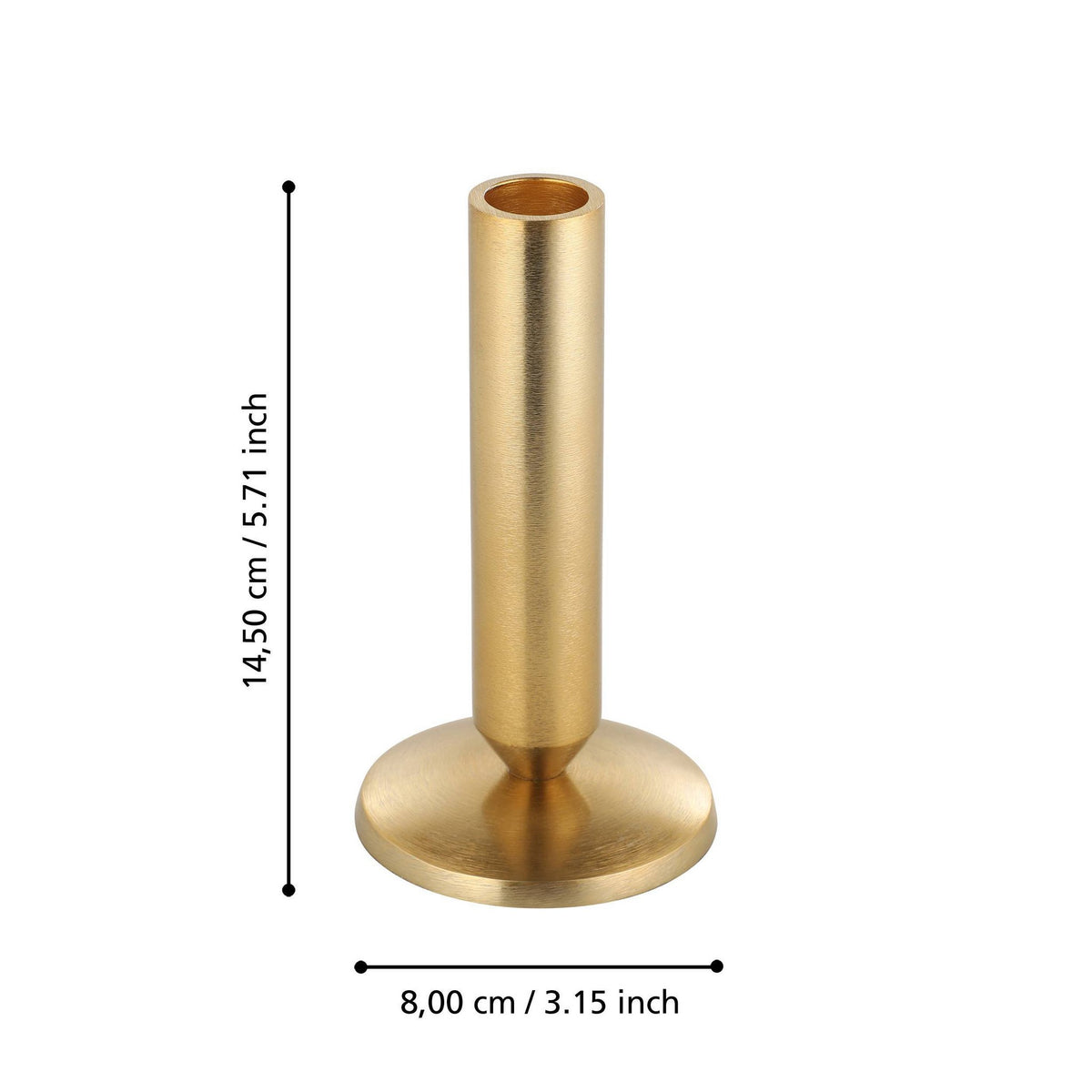 Kandelaar Jellicoe Goud 8x14,5cm