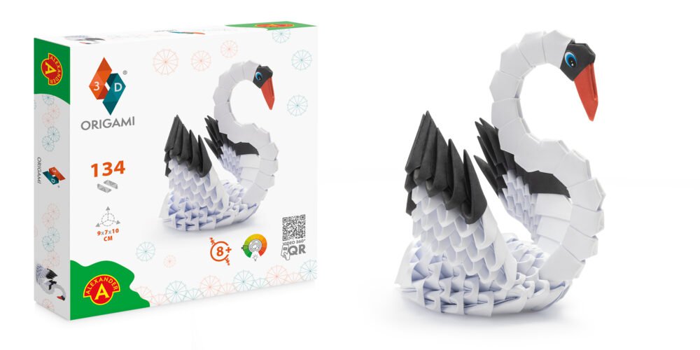 3D Model Origami Zwaan- Papier