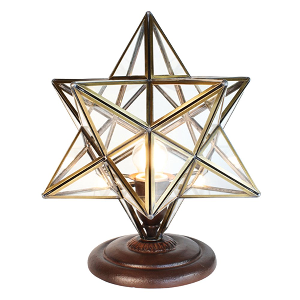 Bureaulamp ster 26x26x36 cm transparant metaal tafellamp