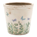 Bloempot Beige Keramiek Vlinder