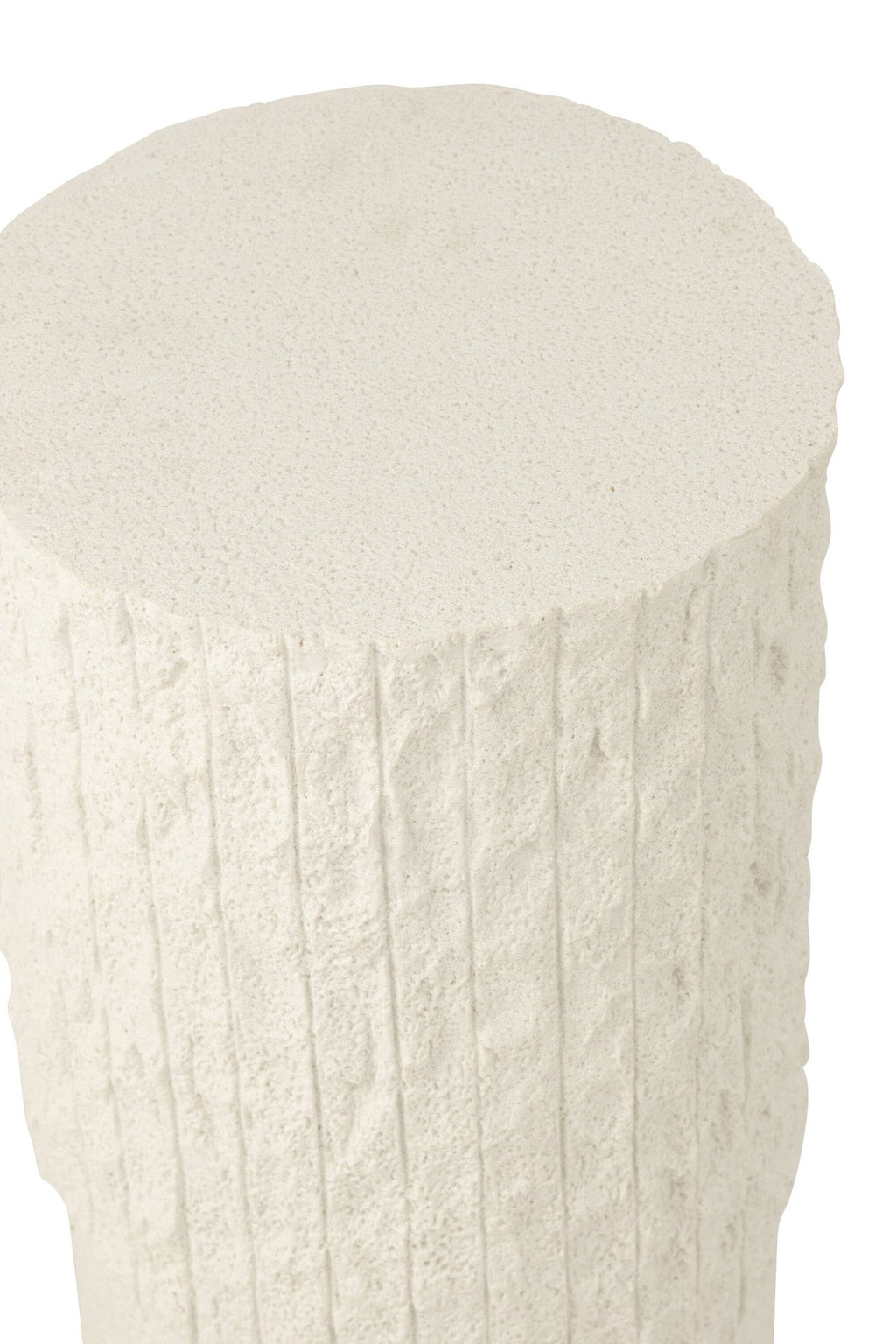 J-Line decoratie Sokkel Rocky Reliëf - polyresin - wit - M