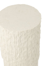 J-Line decoratie Sokkel Rocky Reliëf - polyresin - wit - M