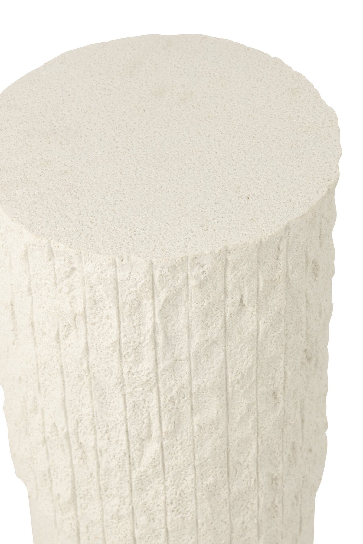 J-Line decoratie Sokkel Rocky Reliëf - polyresin - wit - M