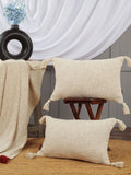 Decoratieve kussenslopen – rechthoekig – ademend katoen – set van 2, 20x12 inch