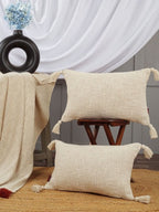 Decoratieve kussenslopen – rechthoekig – ademend katoen – set van 2, 20x12 inch