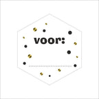 Wensetiket - Voor ........ - rol van 250 stuks