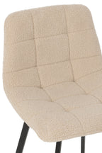 J-Line Barstoel Kent Metaal/Polyester Wit
