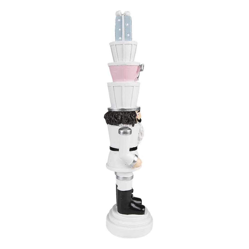 Kerstdecoratie Notenkraker 33 cm Wit Polyresin