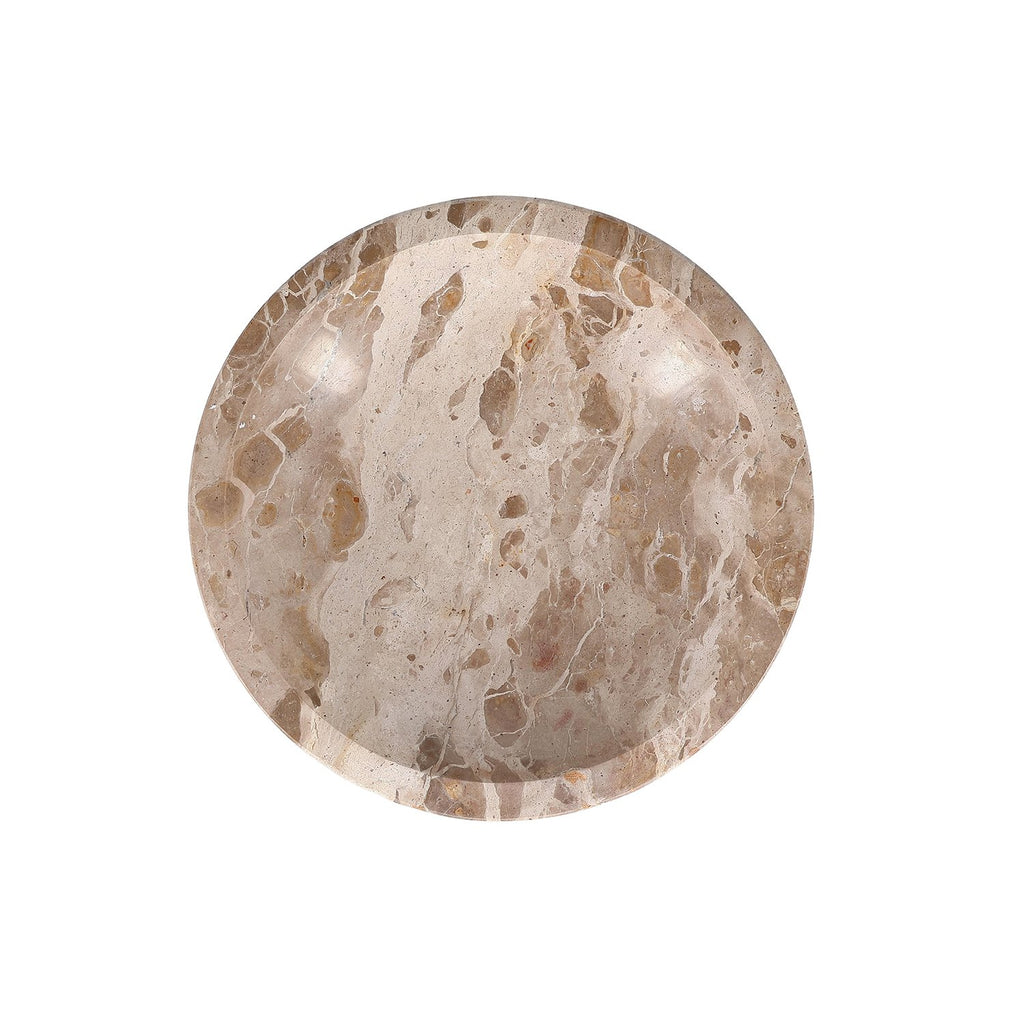 Decoratieve schaal 25,5xH10,5cm marmer beige Opus