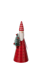 J-Line Ledkerstman - ijzer - wit/kerstrood - small