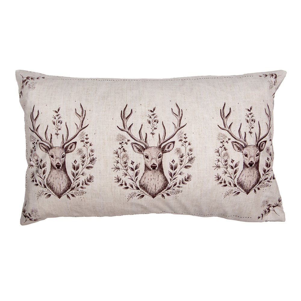 Kussenhoes 30x50 cm Beige Polyester Hert Sierkussenhoes