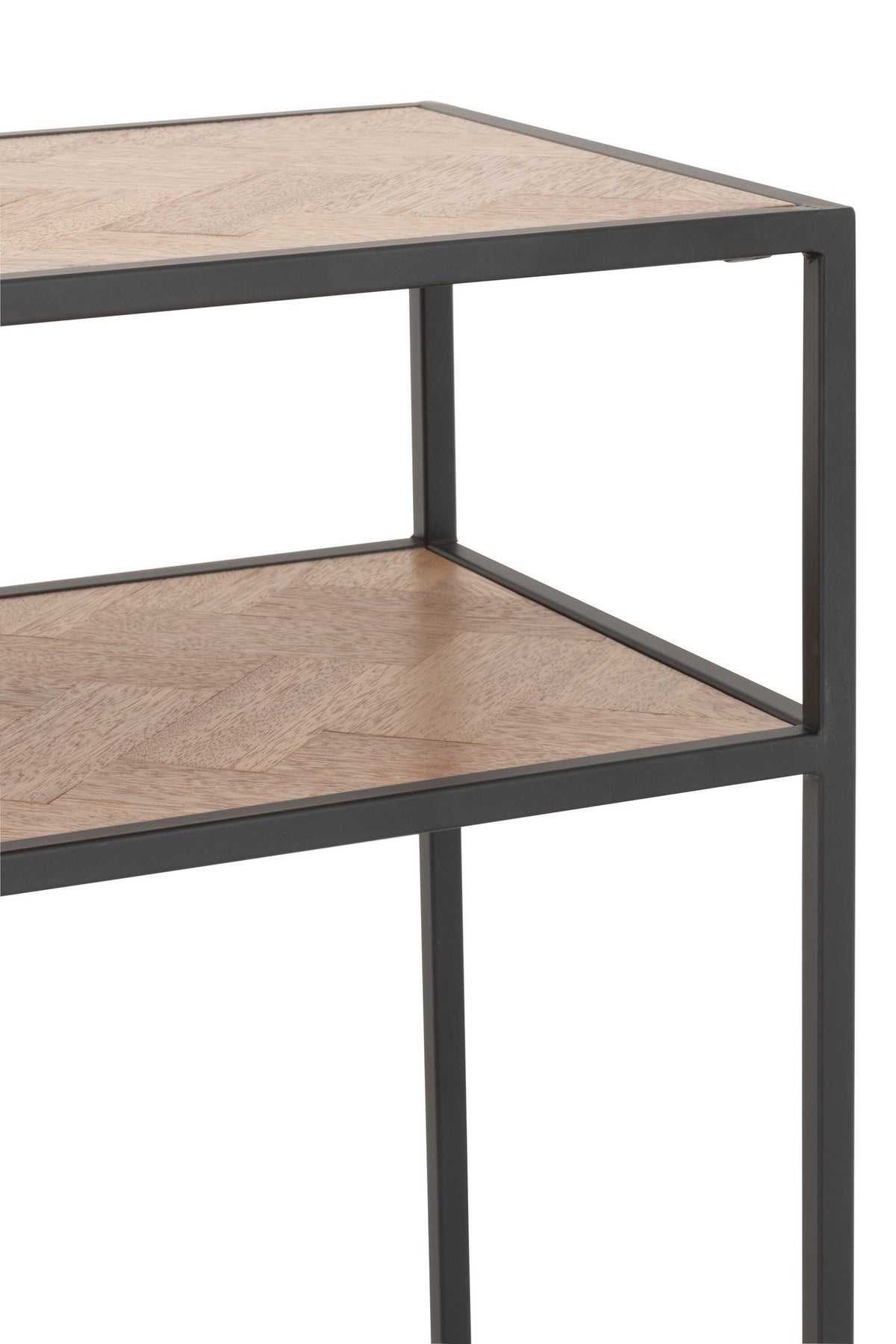 J-Line Console Zigzag Hout/Metaal Naturel/Zwart