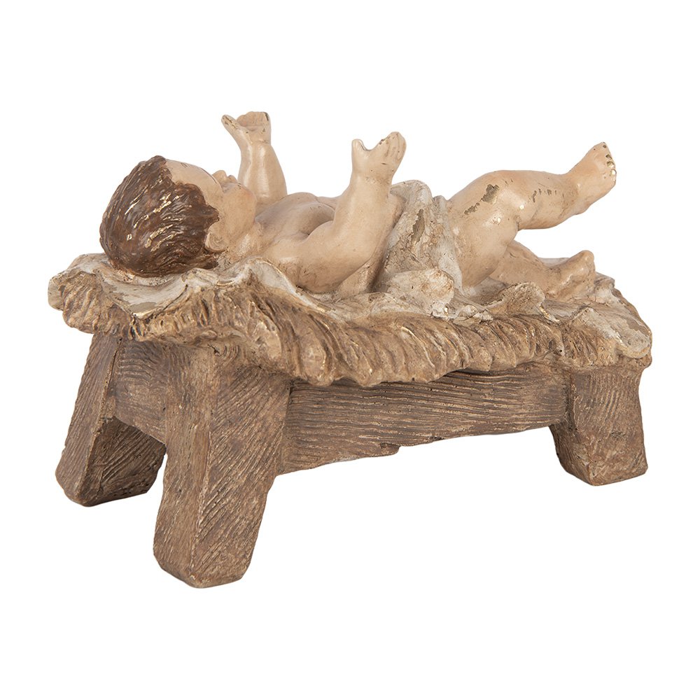 Kerstdecoratie Beeld Kerstgroep 23x12x47 cm Beige Kunststof
