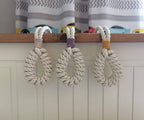 Handgeweven gordijnbinder – ontwerp van katoenmacramé - Set van 2