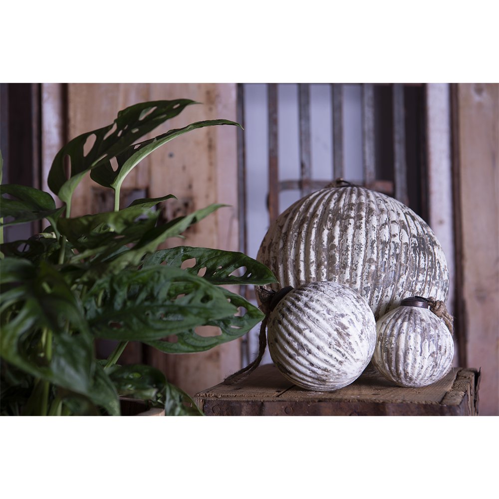 Kerstbal Ø 20 cm Beige Glas Kerstdecoratie