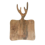 Schaal/Snijplank mango hout gewei 45cm