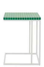 J-Line bijzettafel Rechthoek Geruit - ijzer - groen/wit