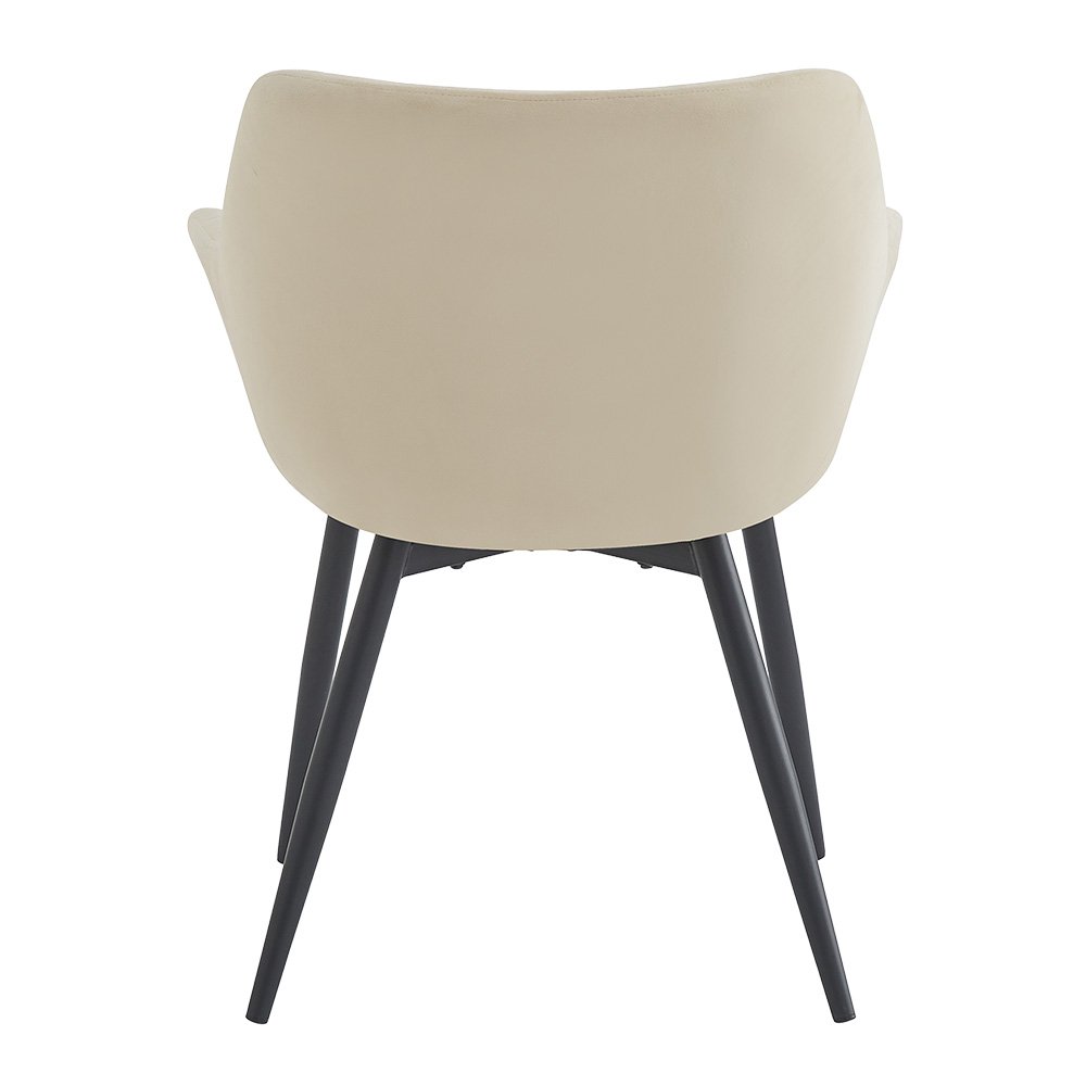 Eetkamerstoel 63x62x80 cm Beige Metaal