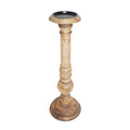 Kandelaar mango hout bol 46cm