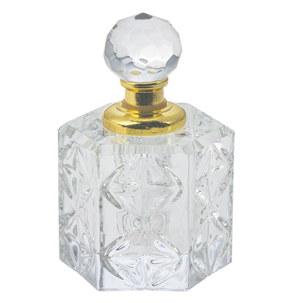 Parfum Flesje 4x4x7 cm Glas Decoratie Flesje