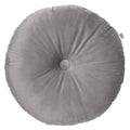 Dutch Decor Olly - Kussen Ø38 cm - Rond fluweel - Micro Chip - Grijs