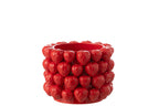 J-Line bloempot Aardbeien - keramiek - rood - large - Ø 25 cm