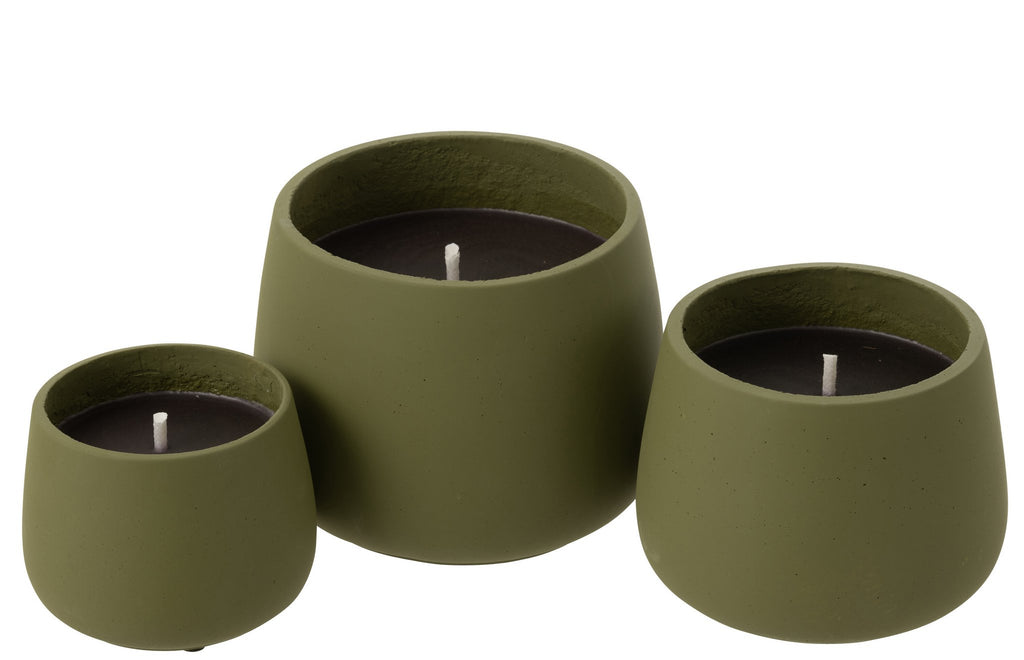 J-Line Buitenkaars Cyra Cement Groen Large 45U