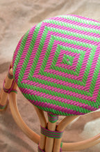 J-Line kruk Geo - riet - roze/groen