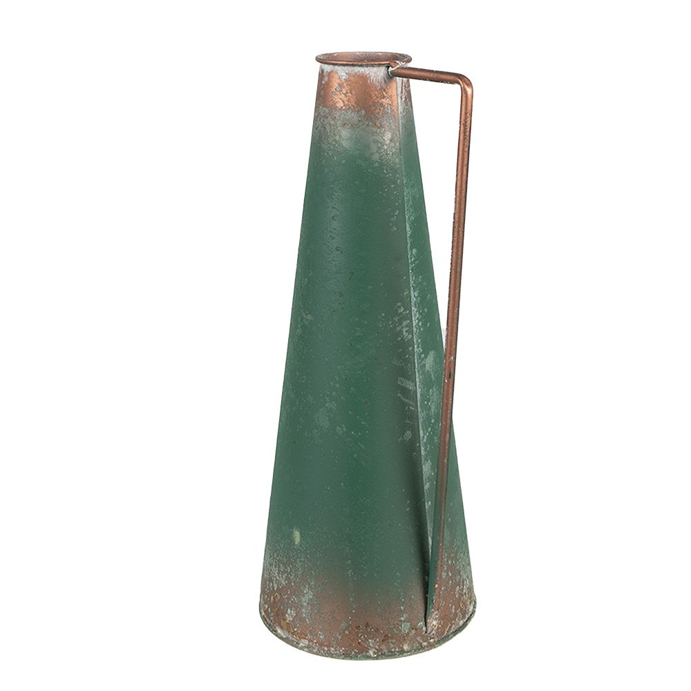 Decoratie Kan 14x12x31 cm Groen Metaal Tuindecoratie