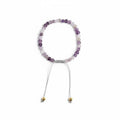 Dames hartjes armband Amethist 4 mm