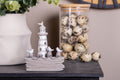 Decoratie Beeld Vuurtoren 10x4x12 cm Wit Bruin Kunststof