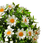 Buxus bol Ø 17 cm Wit Groen Kunststof