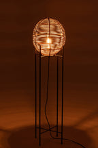 J-Line vloerlamp Op Frame - metaal/rotin - naturel- LC